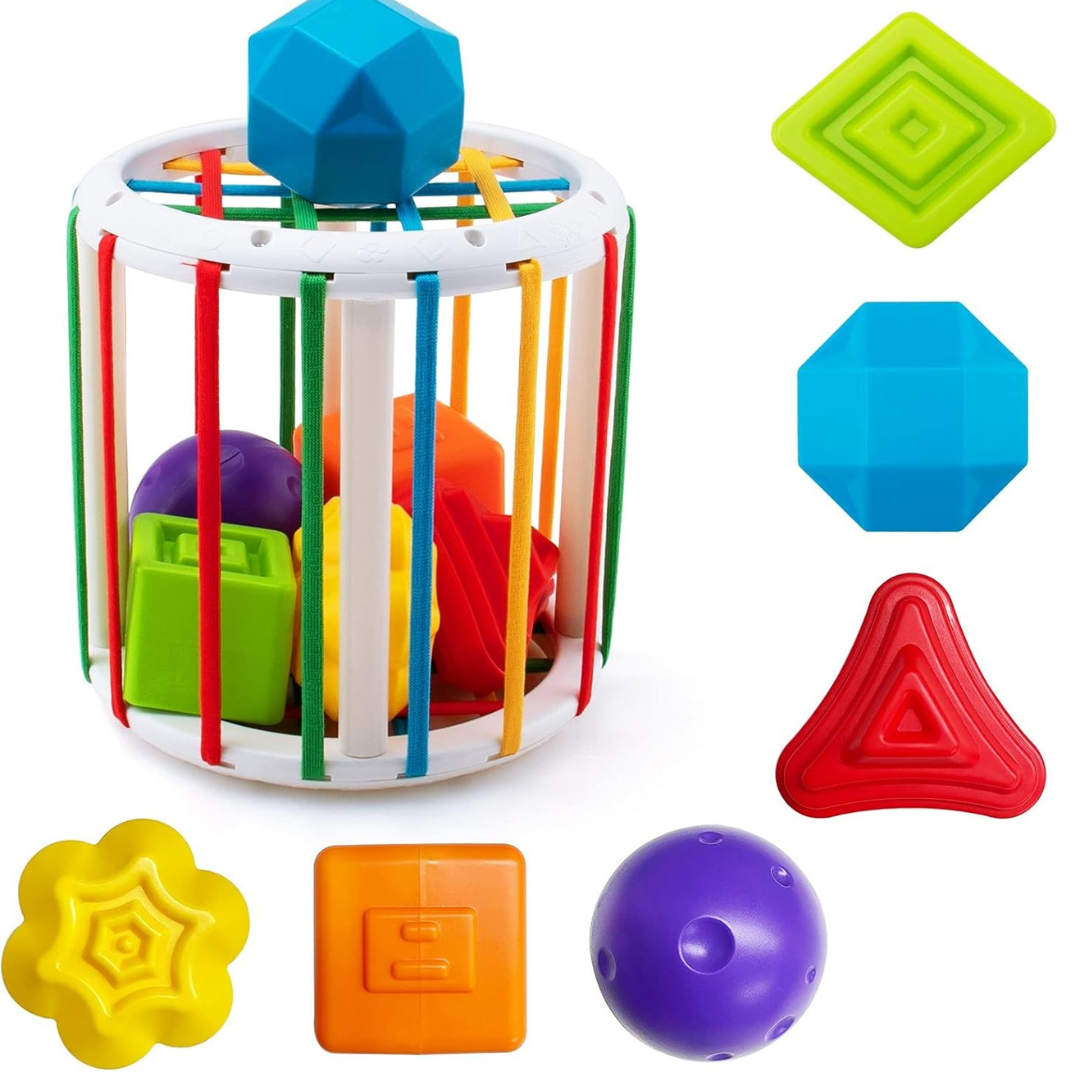 Buntes Sortierspiel – Montessori Motorikspielzeug für Kleinkinder