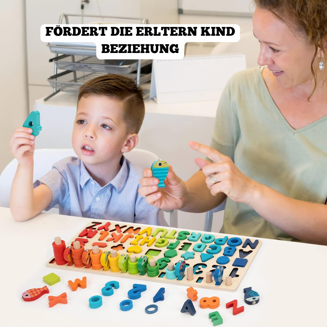 Holz Lernspielzeug Mathe und Farben – Montessori Spielzeug für 3-Jährige