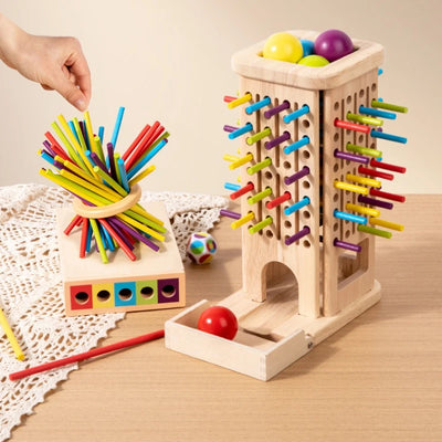 3-in-1 Holzspielzeug für Arithmetik – Interaktives Montessori Spielzeug zur Förderung von frühen mathematischen Fähigkeiten ab 3 Jahren 0