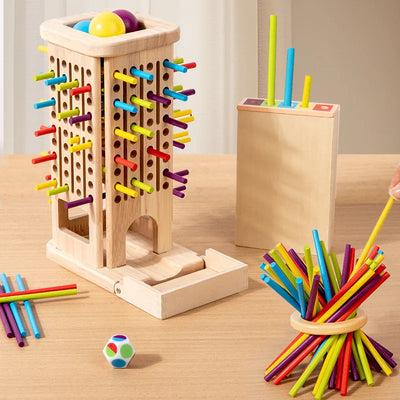 3-in-1 Holzspielzeug für Arithmetik – Interaktives Montessori Spielzeug zur Förderung von frühen mathematischen Fähigkeiten ab 3 Jahren 2
