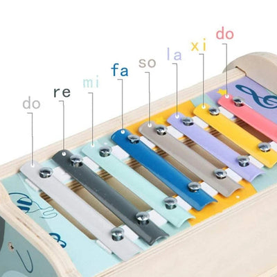 3-in-1 Montessori Holzspielzeug für Kinder ab 1 Jahr – Xylophon, Hammerspiel und Sortierbox zur Förderung der Motorik und Kreativität 6