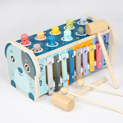 3-in-1 Montessori Holzspielzeug für Kinder ab 1 Jahr – Xylophon, Hammerspiel und Sortierbox zur Förderung der Motorik und Kreativität 7