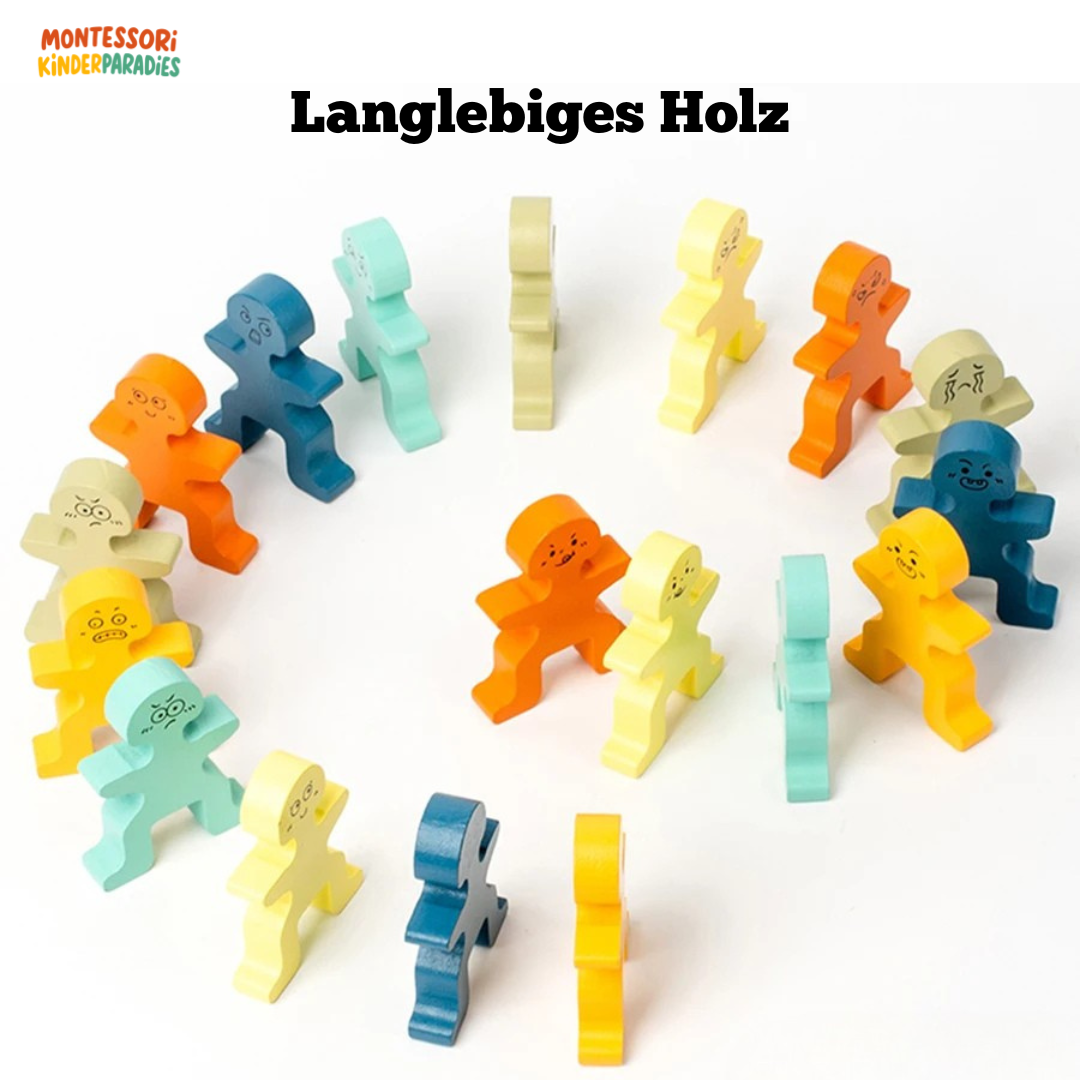 Holz Balance Blöcke – Montessori Lernspielzeug für Kinder ab 3 Jahren