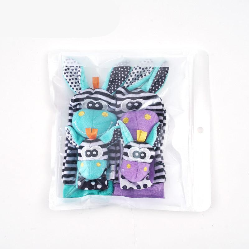 Bunte Babysocken mit Rasseln – Sensorische Plüschsocken für spielerisches Lernen und Motorikförderung für 0-12 Monate 6