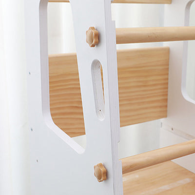 Höhenverstellbarer Montessori Lernturm aus Holz für Kinder – Sicheres Lernen mit rutschfester Oberfläche und stabiler Konstruktion 4