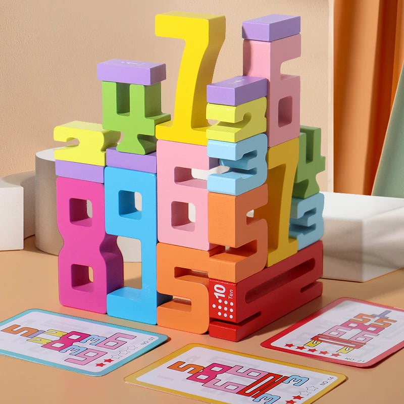 Holz Lernspielzeug Ab 3 Jahren – Kreative Puzzles und Stapelspielzeug für Kinder zur Förderung der Motorik und Kognitiven Fähigkeiten 1