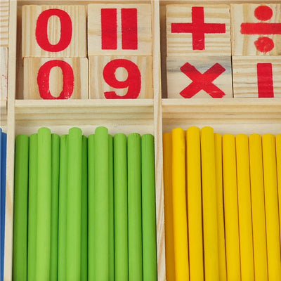 Holz Lernspielzeug für Kinder ab 3 Jahren – Montessori Mathematikspiel mit Digital Stäben zur Förderung kognitiver Fähigkeiten 4