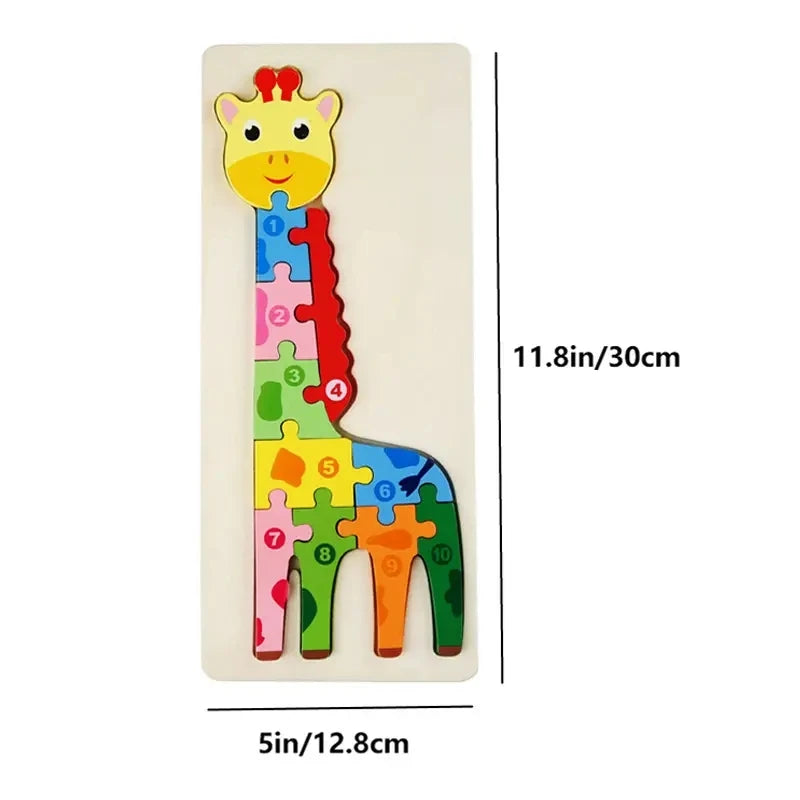 Holzpuzzle für Kinder – Zahlen, Dinosaurier, Tiere, Verkehr – Holz Steckpuzzle für 1–6 Jahre, Motorikspielzeug, Ungiftige Farben 13