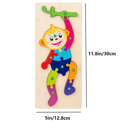 Holzpuzzle für Kinder – Zahlen, Dinosaurier, Tiere, Verkehr – Holz Steckpuzzle für 1–6 Jahre, Motorikspielzeug, Ungiftige Farben 9