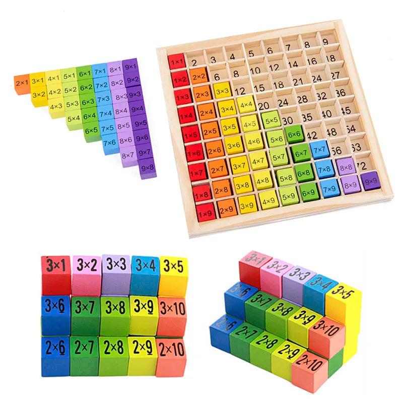 Holzspielzeug 99 Multiplikationstabelle – Montessori Lernspielzeug für Kinder ab 2 Jahren zur Förderung von Mathematik und Arithmetik 4