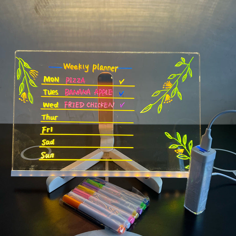 Leuchtendes LED Zeichenbrett für Kinder, Kreatives Malen mit Wiederverwendbarer Oberfläche, USB-Betrieben, 30 x 22 cm 3