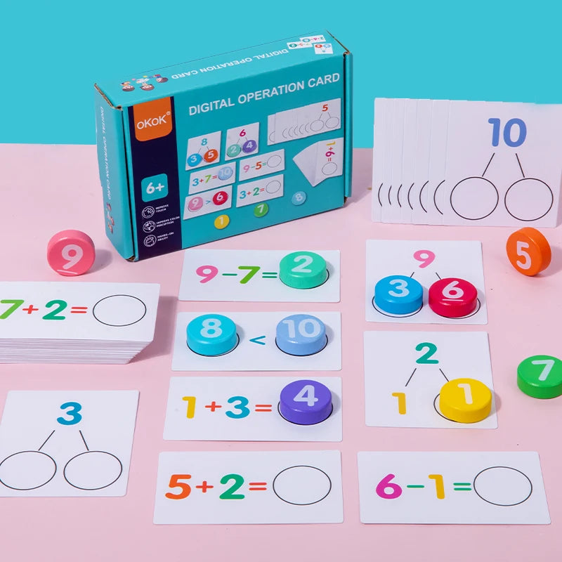 Mathematik-Früherziehungsspielzeug für Kinder – Zahlenerkennung, Addition und Subtraktion, Umweltfreundlicher Kunststoff, Bunt, Ab 3 Jahren 2