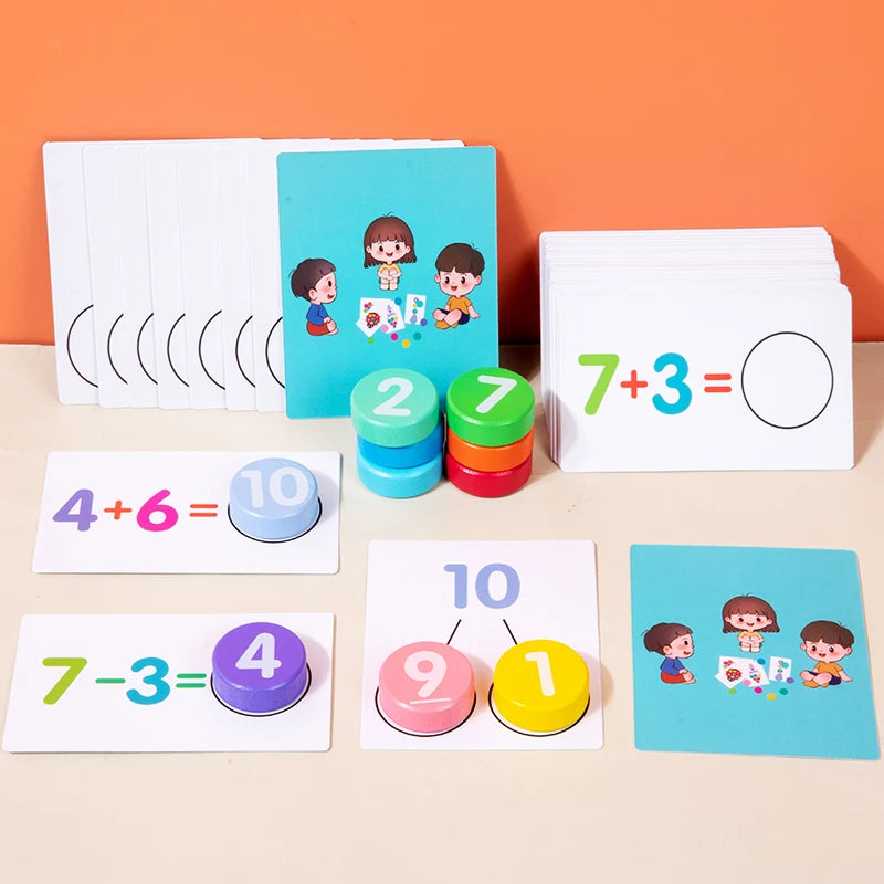 Mathematik-Früherziehungsspielzeug für Kinder – Zahlenerkennung, Addition und Subtraktion, Umweltfreundlicher Kunststoff, Bunt, Ab 3 Jahren 3