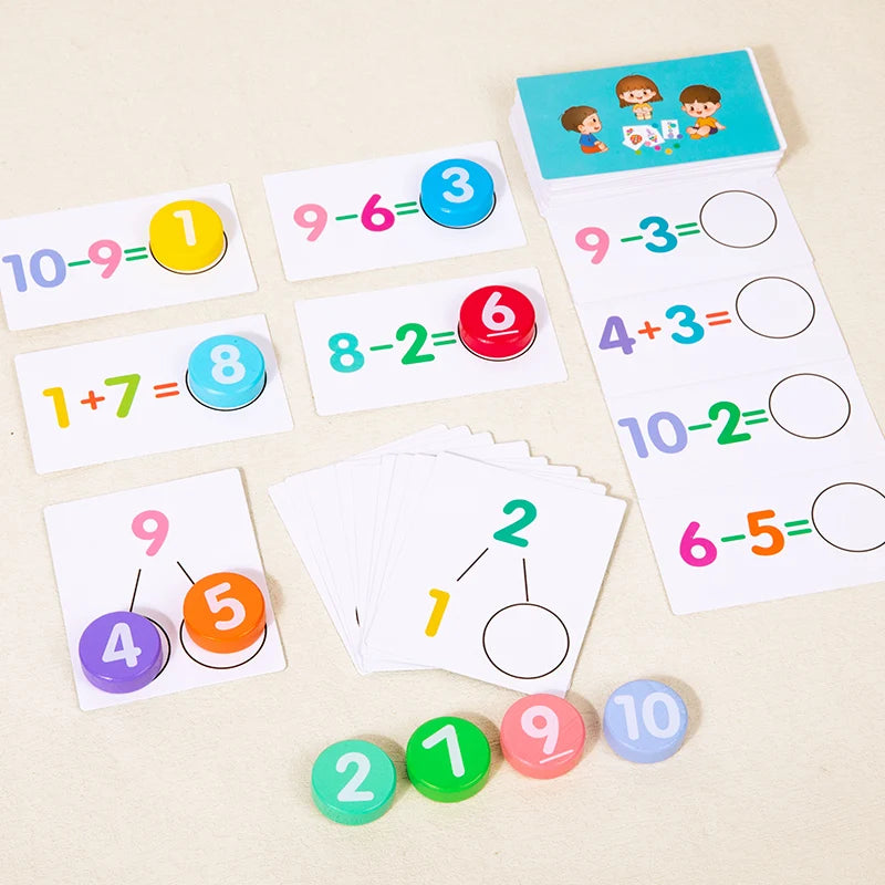 Mathematik-Früherziehungsspielzeug für Kinder – Zahlenerkennung, Addition und Subtraktion, Umweltfreundlicher Kunststoff, Bunt, Ab 3 Jahren 4