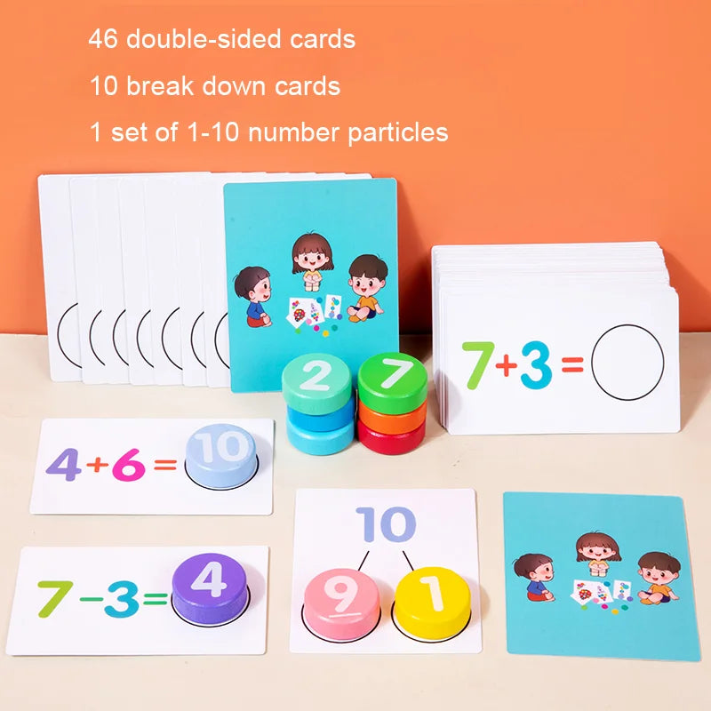 Mathematik-Früherziehungsspielzeug für Kinder – Zahlenerkennung, Addition und Subtraktion, Umweltfreundlicher Kunststoff, Bunt, Ab 3 Jahren 7