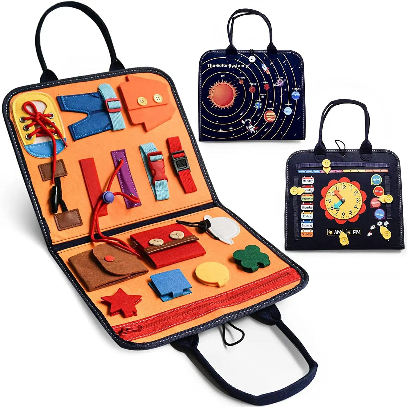 Montessori Busy Board für Kinder ab 1 Jahr – Holzspielzeug zur Förderung von Feinmotorik und Selbstständigkeit, für 1-4 Jahre 0