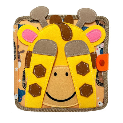 Montessori Giraffen-Spielbrett aus Filz – 3D-Filzbuch für Feinmotorik und frühe Bildung, farbenfroh, handgefertigt, ungiftig 2