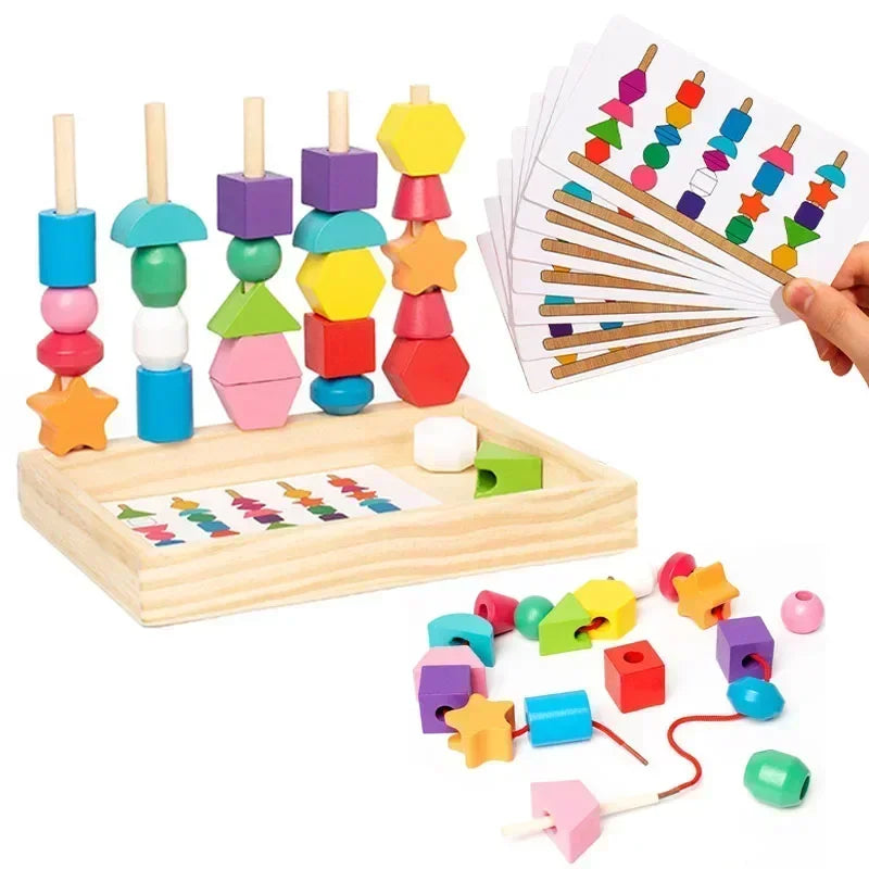 Montessori Holzspielzeug Farb- und Form-Puzzle für Kinder ab 2 Jahren – Fördert motorische Fähigkeiten und Farberkennung 1