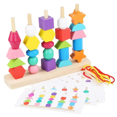 Montessori Holzspielzeug Farb- und Form-Puzzle für Kinder ab 2 Jahren – Fördert motorische Fähigkeiten und Farberkennung 5