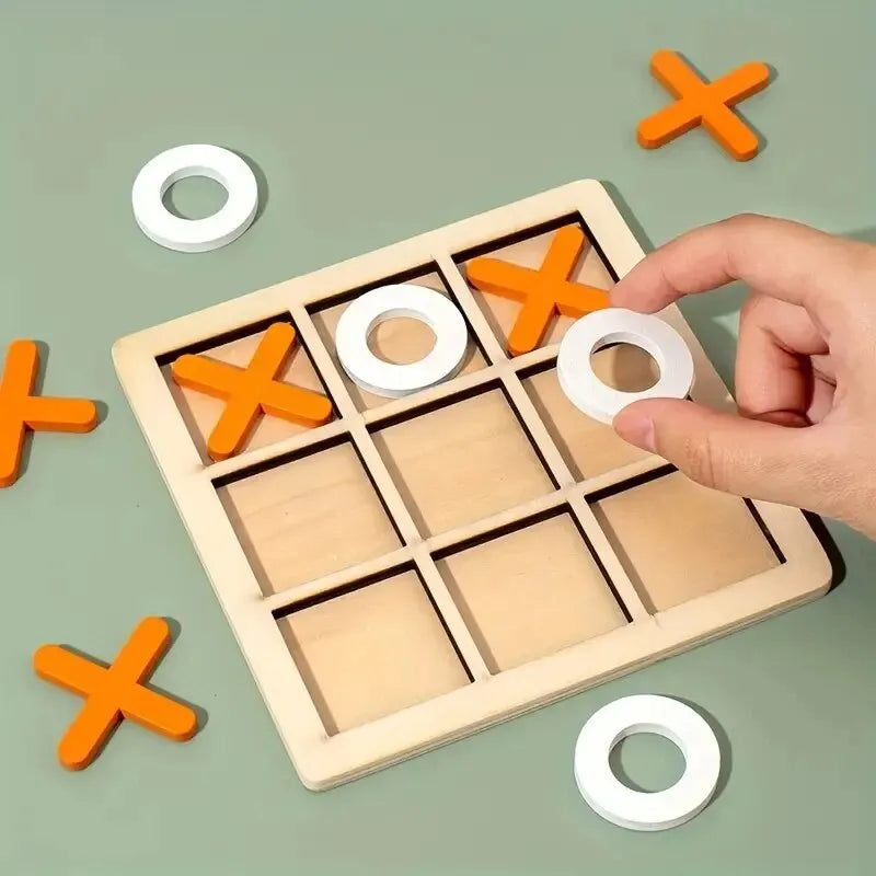 Montessori Holzspielzeug Mini Schachspiel für Kinder – Lernspielzeug zur Förderung von Problemlösungsfähigkeiten und kritischem Denken 3