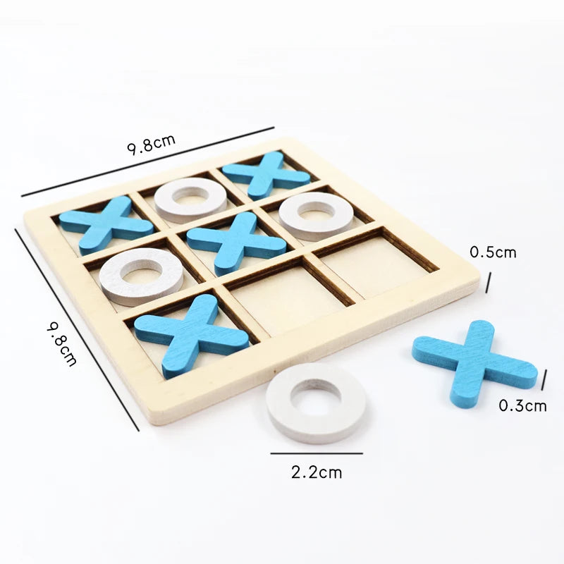 Montessori Holzspielzeug Mini Schachspiel für Kinder – Lernspielzeug zur Förderung von Problemlösungsfähigkeiten und kritischem Denken 5