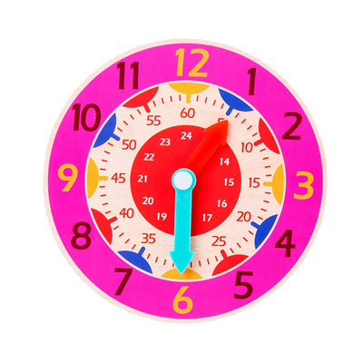 Montessori Holzspielzeug Uhr für Kinder – Pädagogisches Spielzeug ab 2 Jahren zur Zeitgestaltung und Förderung der Feinmotorik 2