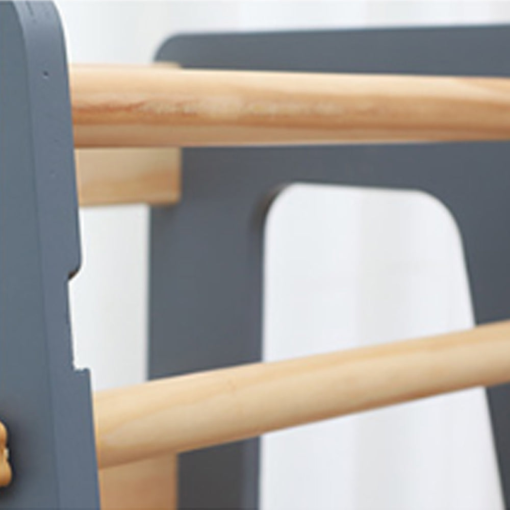Montessori Lernturm aus Holz für Kinder – Höhenverstellbar, Wasserabweisend, Rutschfeste Trittfläche, Grau 7