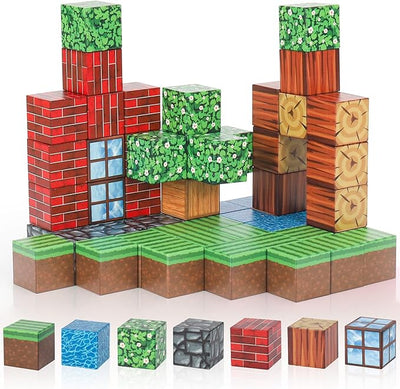 Montessori Magnetische Bausteine – Lernspielzeug für 3-Jährige zur Förderung von Kreativität und logischem Denken, 100 Stück 0