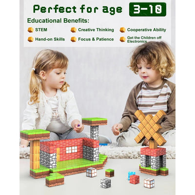Montessori Magnetische Bausteine für Kinder – Kreatives Lernspielzeug ab 3 Jahren, 100 Stück, 2 cm, Fantasievolles Design 2