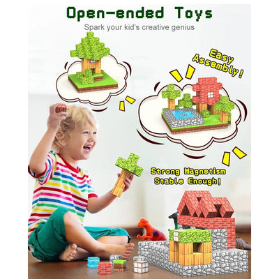 Montessori Magnetische Bausteine für Kinder – Kreatives Lernspielzeug ab 3 Jahren, 100 Stück, 2 cm, Fantasievolles Design 6