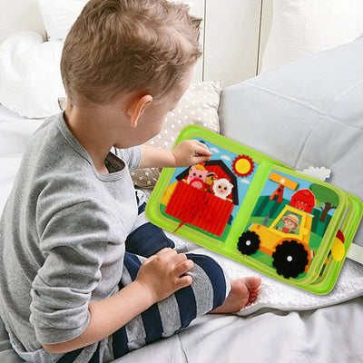 Pädagogisches Kinderbuch über Farmtiere – Interaktives Montessori Lernbuch für Kinder ab 1 Jahr mit bunten Illustrationen 0
