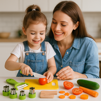 Sicheres Kinder Küchen Set mit Ergonomischen Kochwerkzeugen – Ungiftige Materialien für kleine Gourmetköche ab 3 Jahren 1