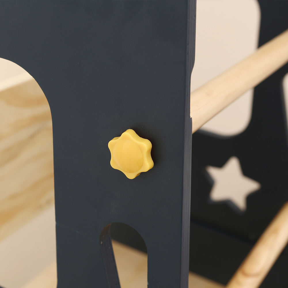 Verstellbarer Montessori Lernturm aus Massivholz für Kleinkinder – Sicherer Tritthocker mit Anti-Kipp-Basis und Wasserabweisender Oberfläche 3