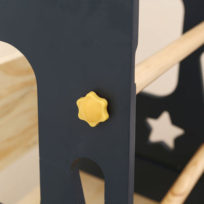 Verstellbarer Montessori Lernturm aus Massivholz für Kleinkinder – Sicherer Tritthocker mit Anti-Kipp-Basis und Wasserabweisender Oberfläche 3
