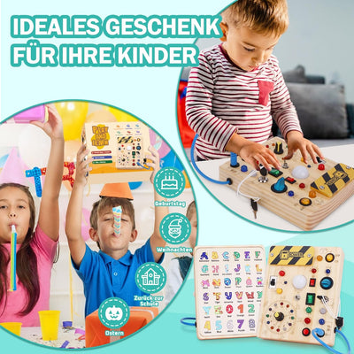 Aktives Lernspielzeug Holz mit LED – Montessori Lernspielzeug für Kinder ab 2 Jahren